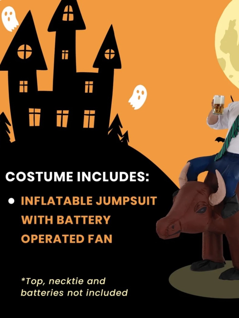 Inflatable Rodeo Bull Costume - Picture 2 of 2